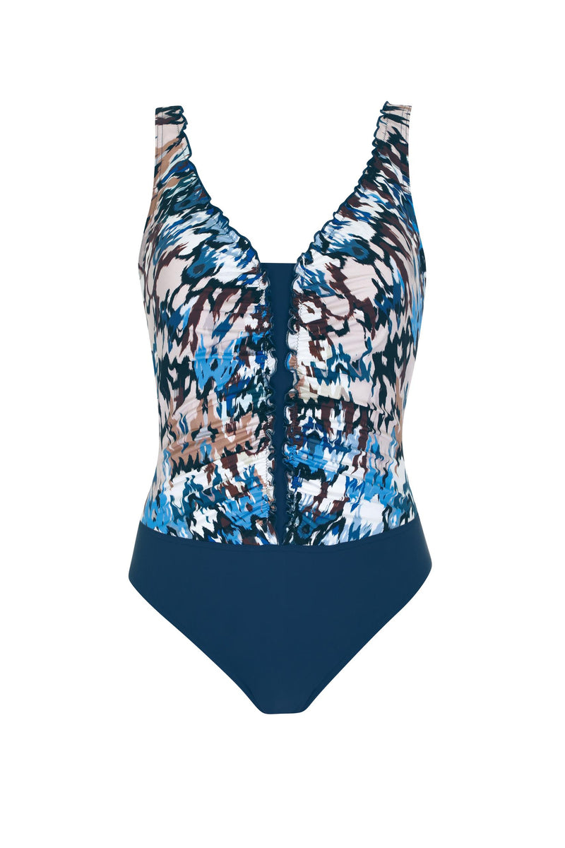 Gottex Women's D-Cup One Piece Swimsuit With Tummy Control & Adjustable Straps - Pop Flower Design