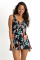 Jantzen Lily Garden Ruffle Swim Dress One Piece
