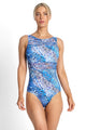 Jantzen Tigeress Mesh High Neck Mastectomy One Piece