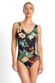 Jantzen Hibiscus Gathered Surplice One Piece