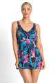 Jantzen Fresia Mesh Ruffle Swim Dress