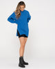 Rusty Rimbra Crew Longline Knit