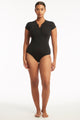 Sea Level Essentials Short Sleeve Multifit One Piece