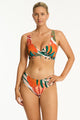Sea Level Tropaluxe Cross Front Multifit Bra Top