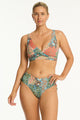 Sea Level Java Cross Front Multifit Bra Top