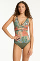Sea Level Java Spliced Longline Tri Tankini