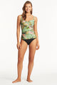 Sea Level Lost Paradise Twist Front Multifit Singlet Top
