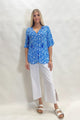Seashapes Hibiscus V Neck Top