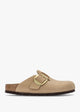 Birkenstock Boston Big Buckle Sandcastle Nubuck Leather Narrow