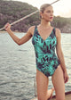 Jantzen Rainforest Gathered Surplice One Piece