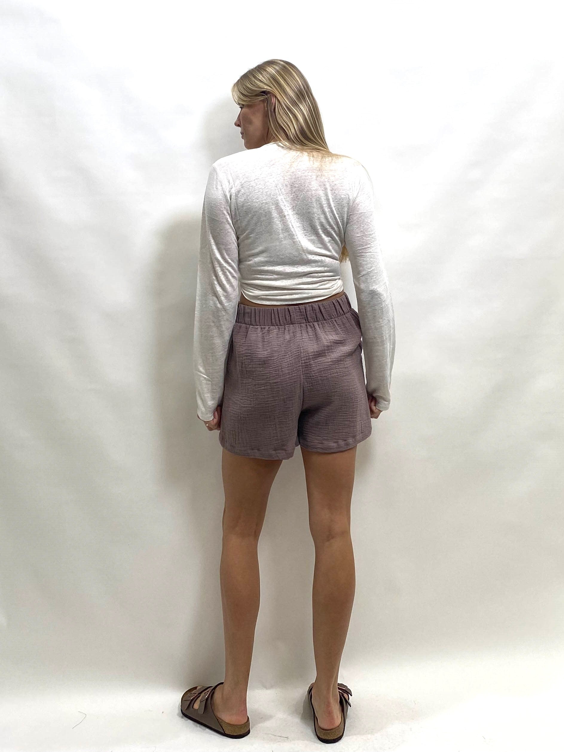 Linen Tie Front Plain Wrap