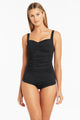 Sea Level Essentials Twist Front Multifit Boyleg One Piece