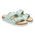 Birkenstock Arizona Shiny Embossed Surf Green Birko-Flor Narrow