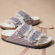 Birkenstock Arizona Shearling Faded Purple Suede Leather/Shearling Narrow