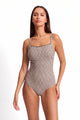 Sunseeker Geomath Light Square Neck One Piece