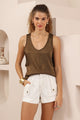 Alessandra V Neck Singlet