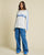 Rusty White Lines Long Sleeve Crew Neck Knit