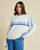 Rusty White Lines Long Sleeve Crew Neck Knit