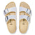 Birkenstock Arizona Shiny Embossed White Birko-Flor Narrow