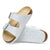 Birkenstock Arizona Shiny Embossed White Birko-Flor Narrow