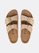 Birkenstock Arizona Big Buckle Sandcastle Nubuck Leather Narrow