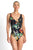 Jantzen Hibiscus Buckle One Piece