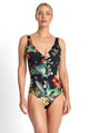 Jantzen Hibiscus Buckle One Piece