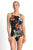 Jantzen Hibiscus High Neck Mastectomy One Piece