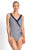 Jantzen Anchor Stripe Gathered Surplice One Piece