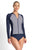 Jantzen Anchor Stripe Active Rash Vest