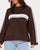 Rusty White Lines Long Sleeve Crew Neck Knit