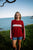 Rusty White Lines Long Sleeve Crew Neck Knit