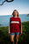 Rusty White Lines Long Sleeve Crew Neck Knit