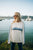 Rusty White Lines Long Sleeve Crew Neck Knit