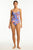 Sea Level Blue Hawaii Twist Front Multifit One Piece