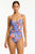 Sea Level Blue Hawaii Twist Front Multifit One Piece