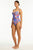 Sea Level Blue Hawaii Twist Front Multifit One Piece