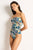 Monte & Lou Huhahine Ruched Bandeau One Piece