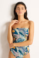 Monte & Lou Huhahine Ruched Bandeau One Piece