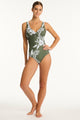 Sea Level Aloha Cross Front Multifit One Piece