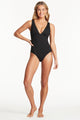 Sea Level Scalloped Longline Tri One Piece