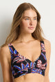 Sea Level Oceanwood Cross Front Multifit Bra Top