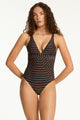 Sea Level Riptide Scoop Back Panel Line One Piece