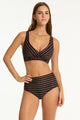 Sea Level Riptide Cross Front Multifit Bra Top