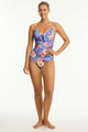 Sea Level Blue Hawaii Tie Front DD/E Cup One Piece