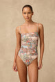 Monte & Lou Francesca Ruched Bandeau One Piece