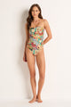 Monte & Lou Farrah Ruched Bandeau One Piece