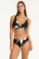 Sea Level La Luna Cross Front Multifit Bra Top
