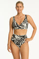 Sea Level Jungle Book Cross Front Multifit Bra Top