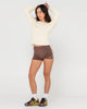 Rusty Collegiate Long Sleeve Vee Neck Knit